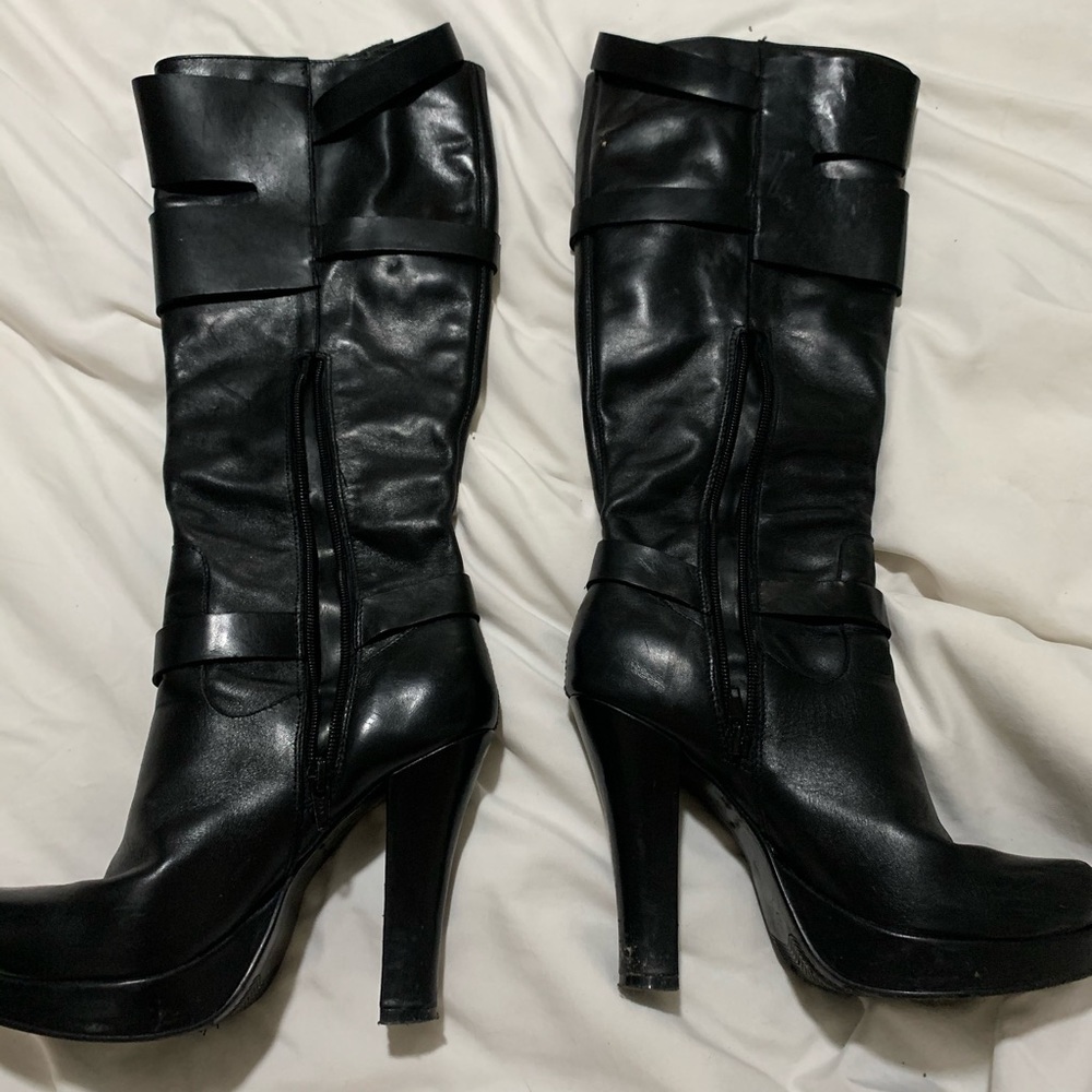 Steve Madden Black Leather Boot